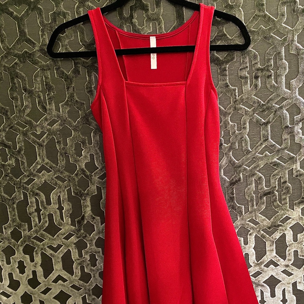 Red evening dress